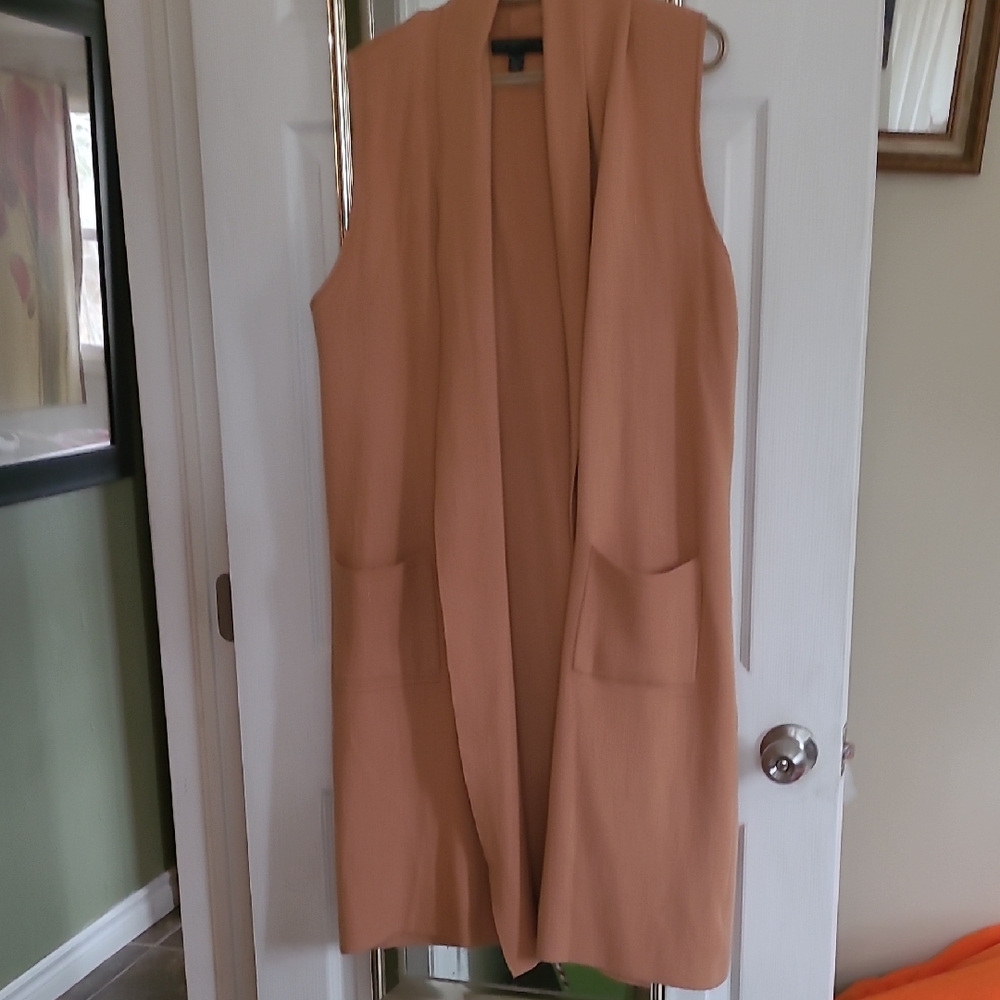 Joan Vass Sleeveless Tan Vest